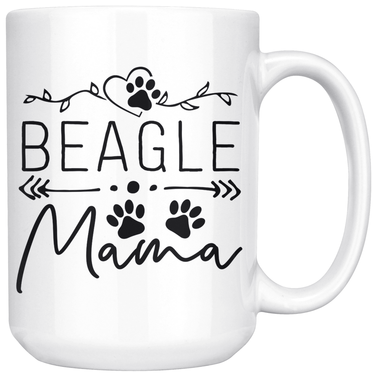 Beagle Dog Mama Coffee / Tea Ceramic Mug - 11oz / 15oz Drinkware 15oz Mug