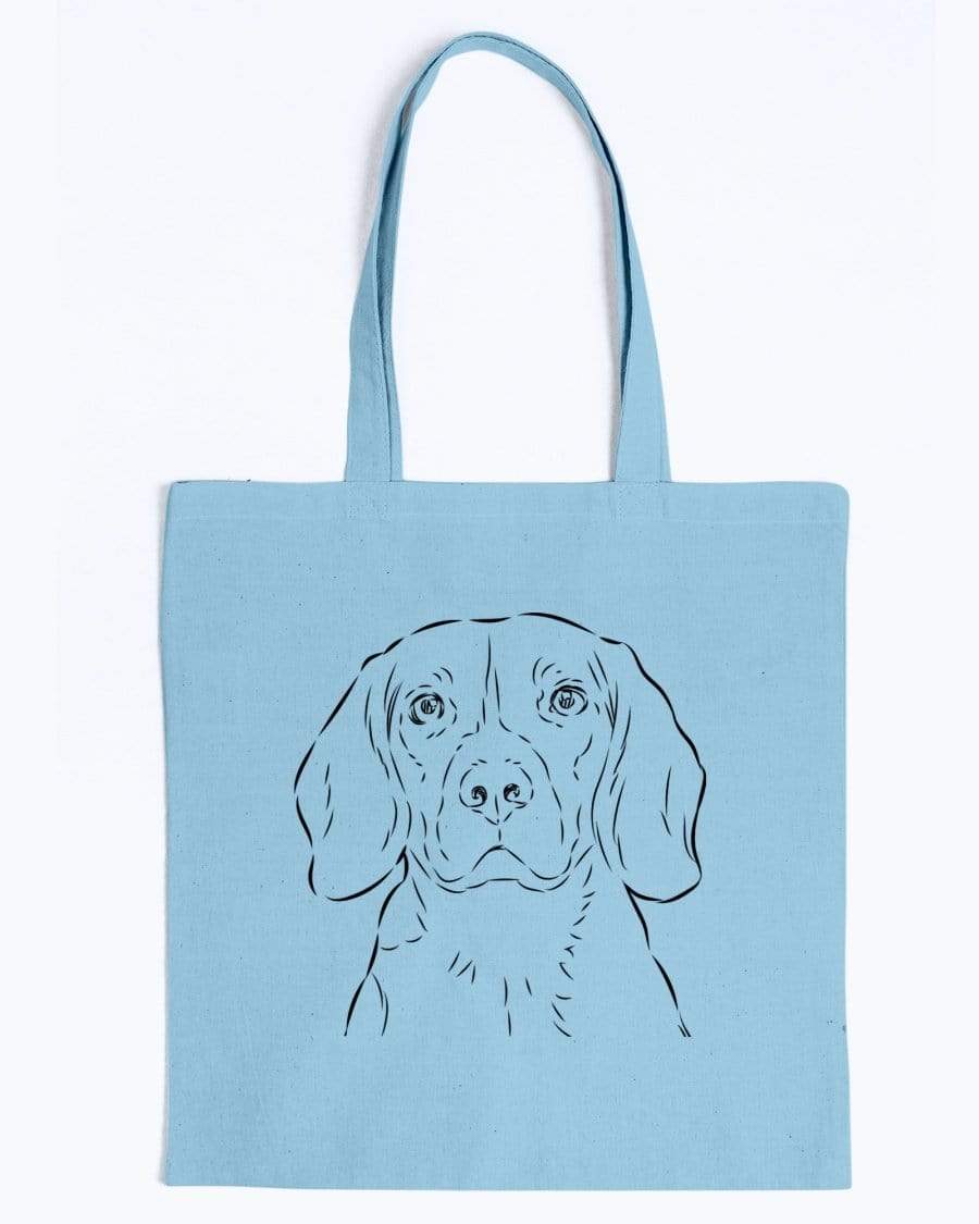 Beagle Doodle Dogs Canvas Tote Bag Accessories Light Blue / M