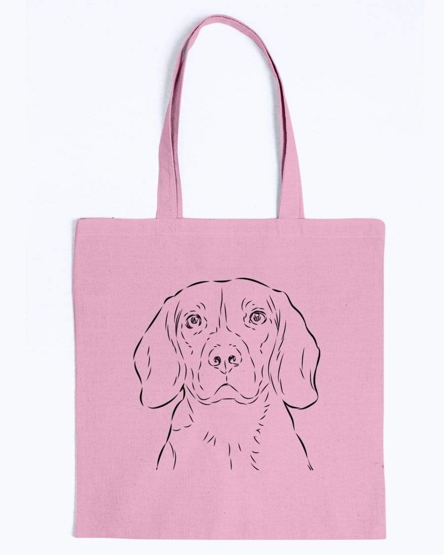 Beagle Doodle Dogs Canvas Tote Bag Accessories Pink / M