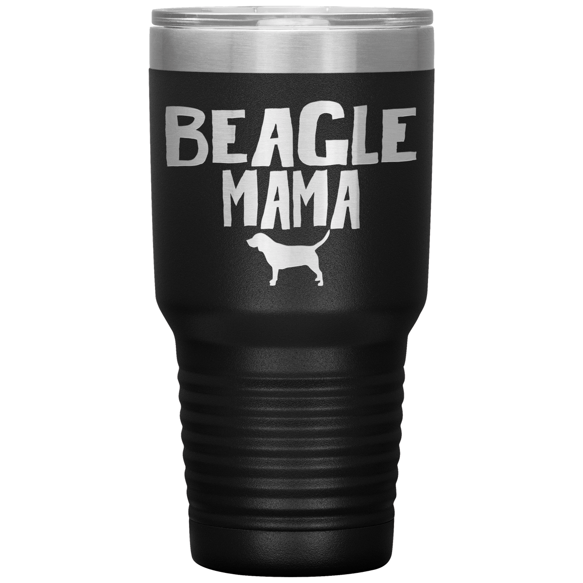 Beagle Mama 30 Oz Vacuum Tumbler Tumblers Black