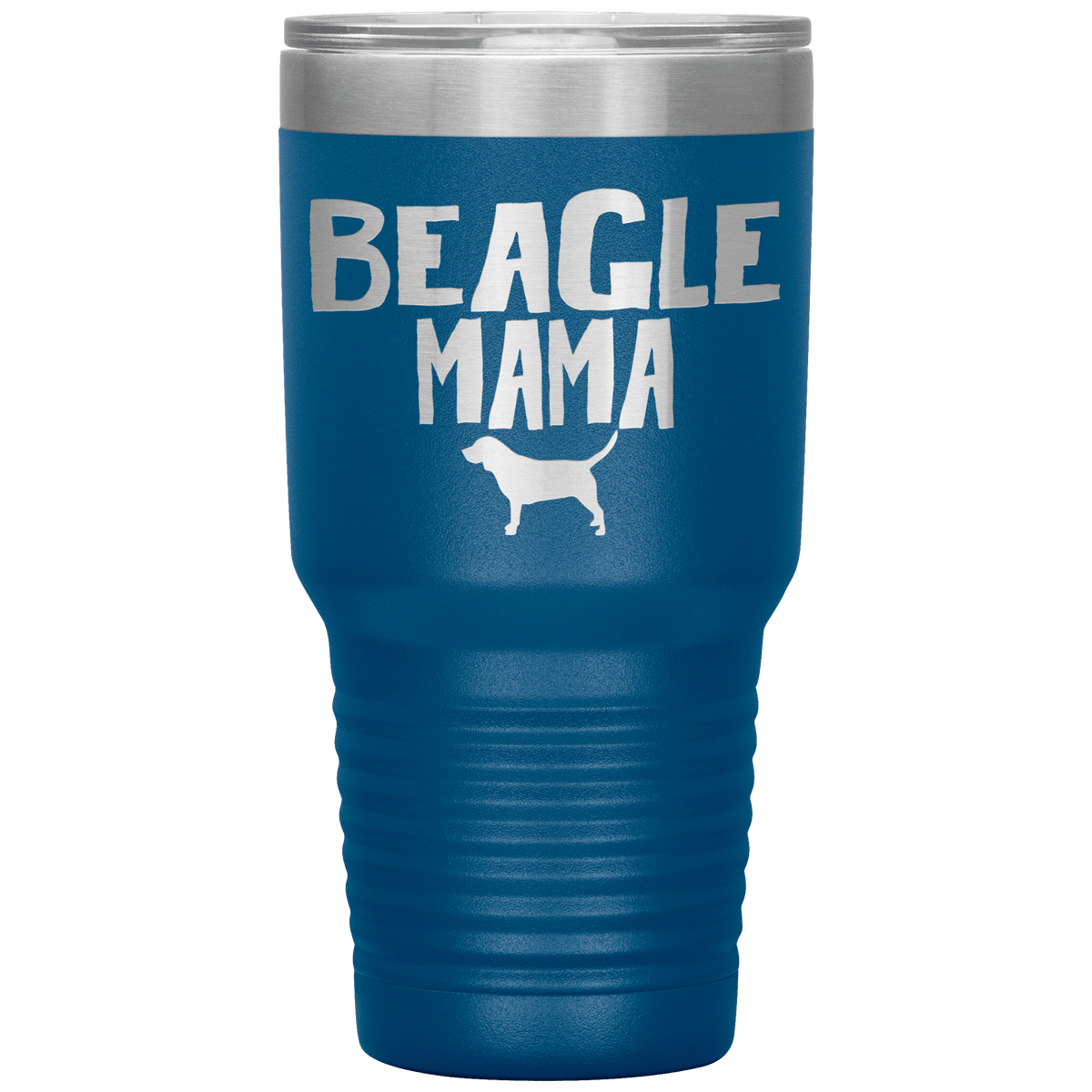 Beagle Mama 30 Oz Vacuum Tumbler Tumblers Blue