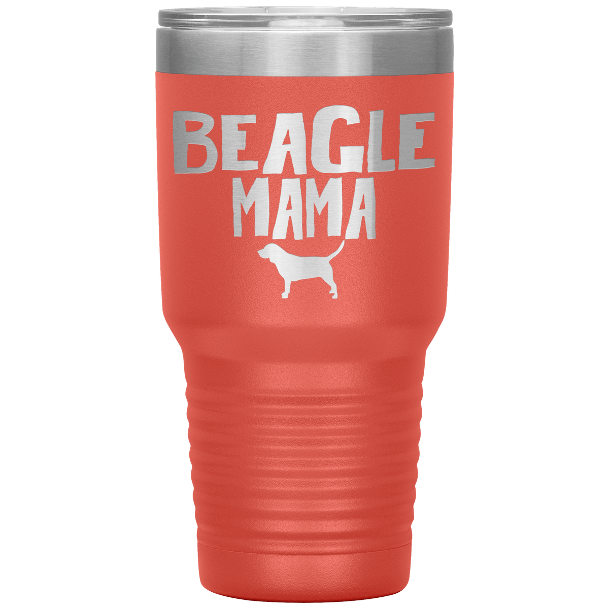 Beagle Mama 30 Oz Vacuum Tumbler Tumblers Coral