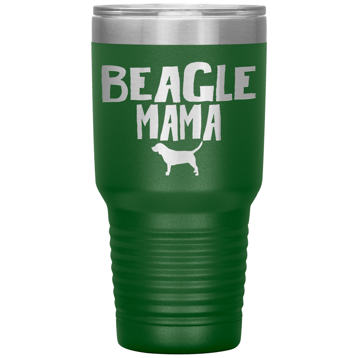 Beagle Mama 30 Oz Vacuum Tumbler Tumblers Green