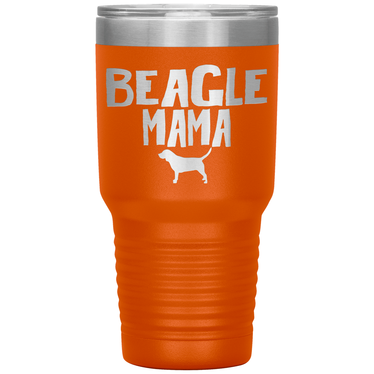 Beagle Mama 30 Oz Vacuum Tumbler Tumblers Orange