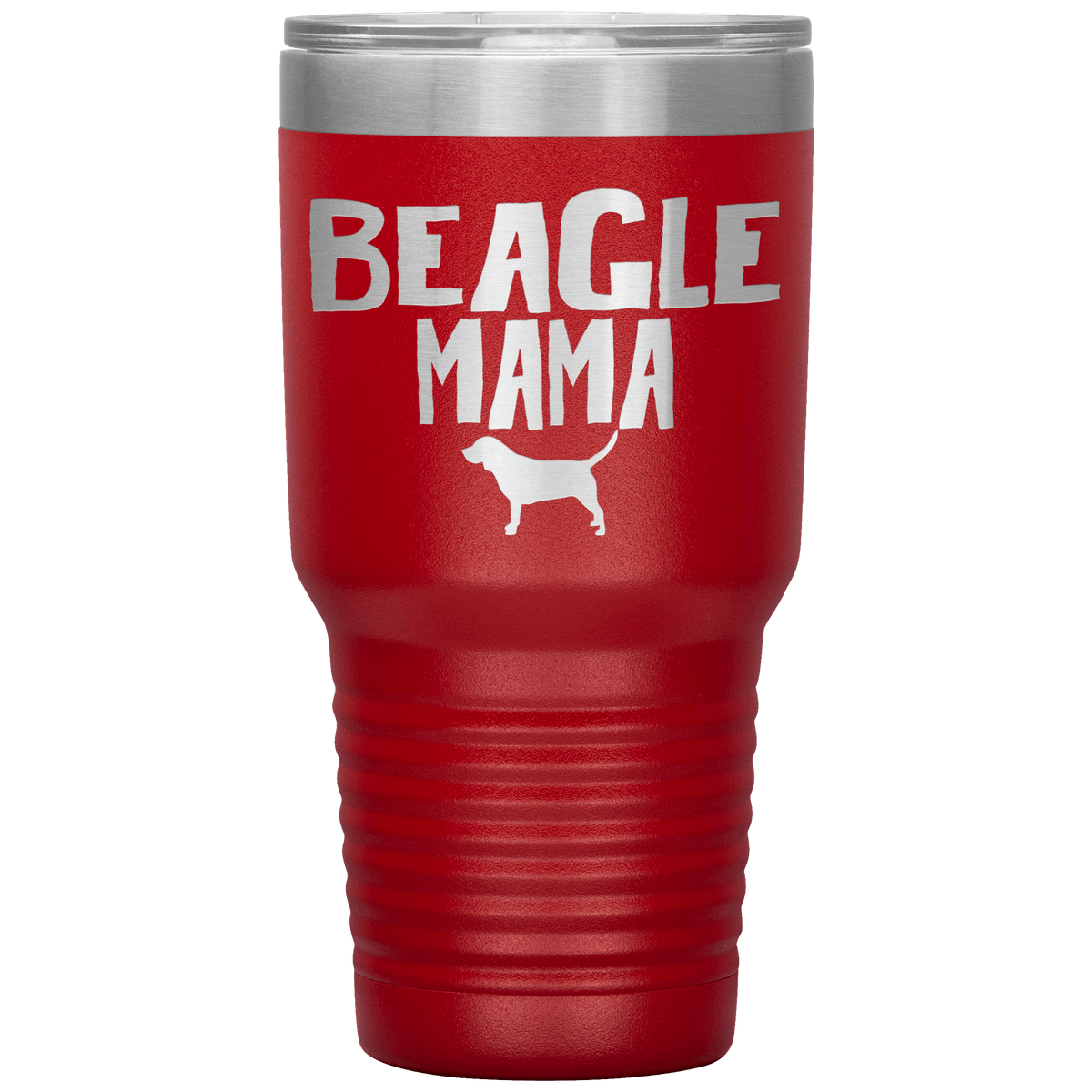 Beagle Mama 30 Oz Vacuum Tumbler Tumblers Red