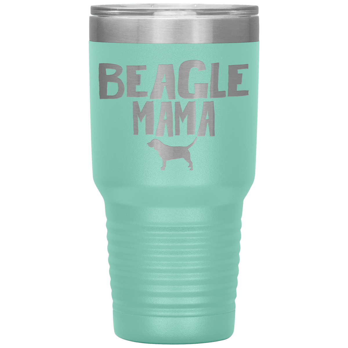 Beagle Mama 30 Oz Vacuum Tumbler Tumblers Teal