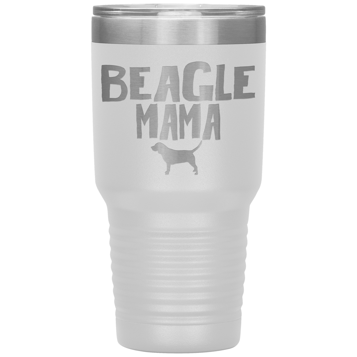 Beagle Mama 30 Oz Vacuum Tumbler Tumblers White