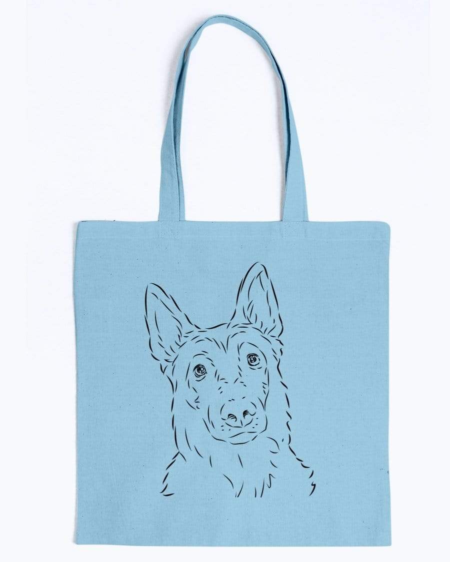 Belgian Malinois Doodle Dogs Canvas Tote Bag Accessories Light Blue / M