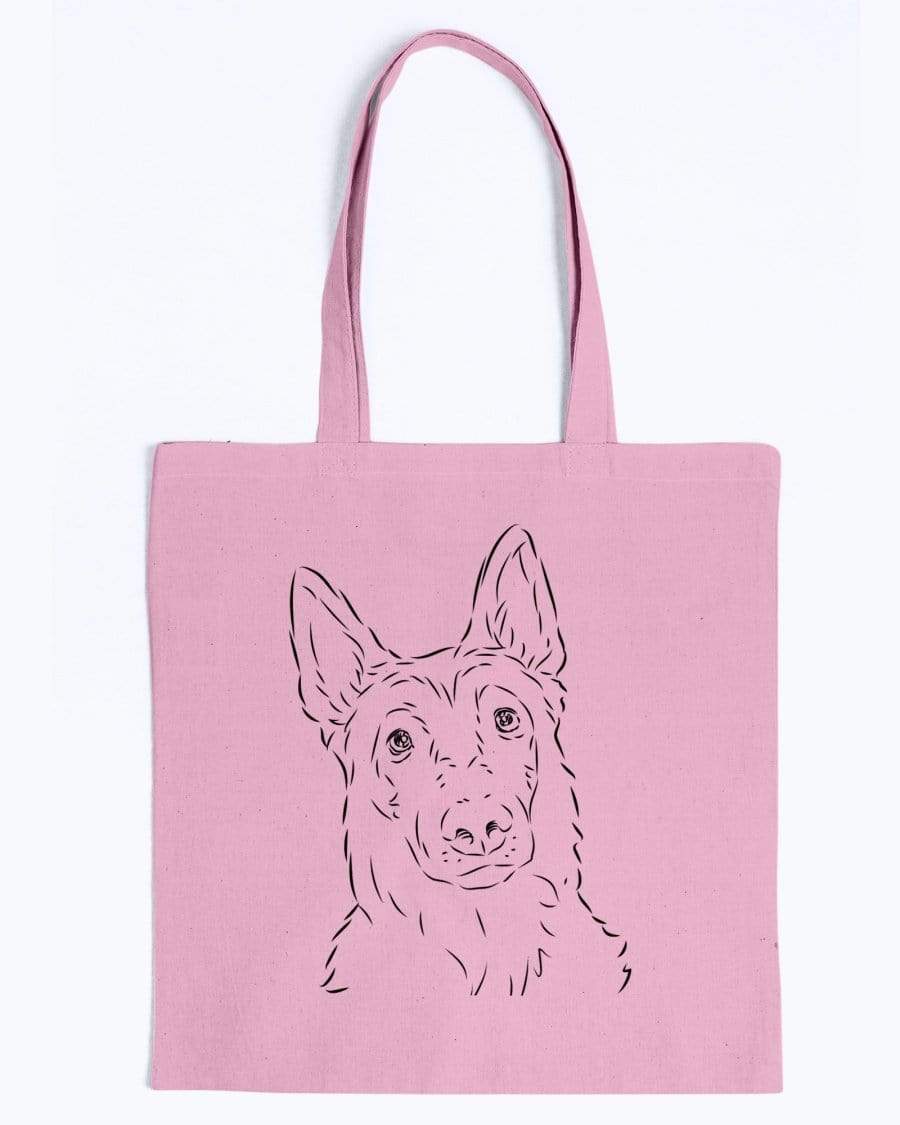 Belgian Malinois Doodle Dogs Canvas Tote Bag Accessories Pink / M