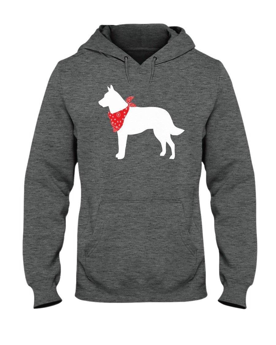 Belgian Malinois Red Bandana Unisex Hoodie Sweatshirts Graphite Heather / S