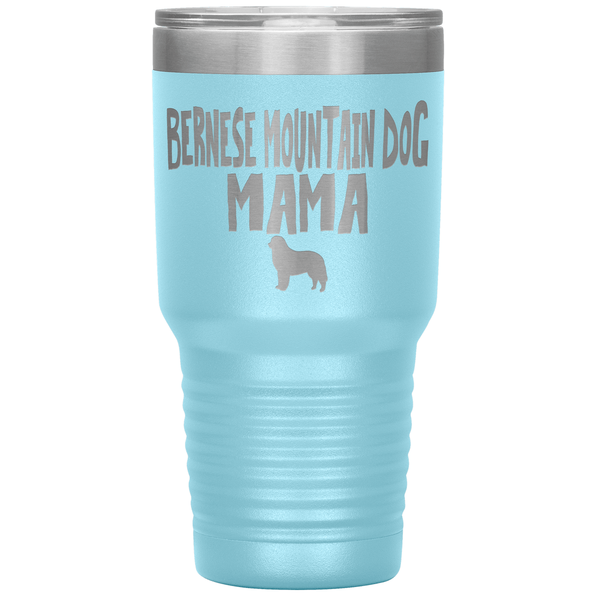 Bernese Mountain Dog Mama 30 Oz Vacuum Tumbler Tumblers Light Blue