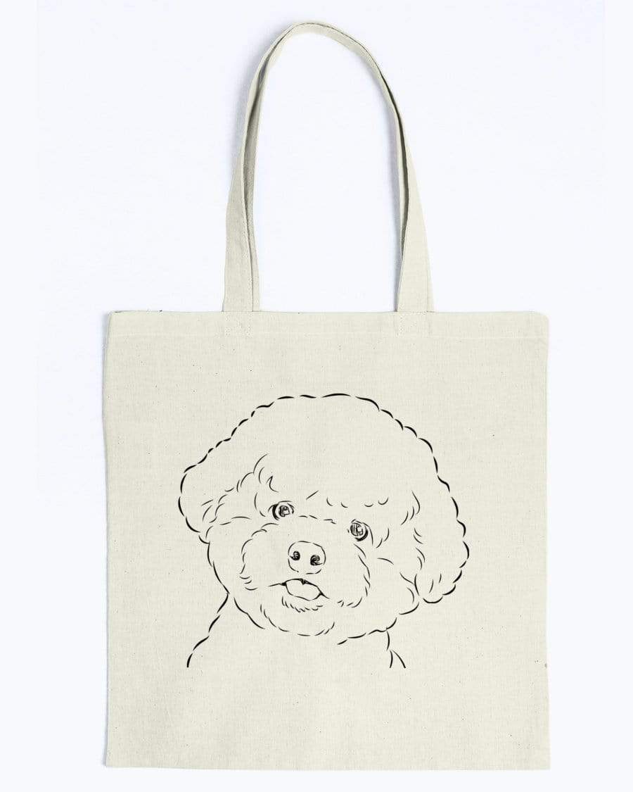 Bichon Frise Doodle Dogs Canvas Tote Bag Accessories Natural / M
