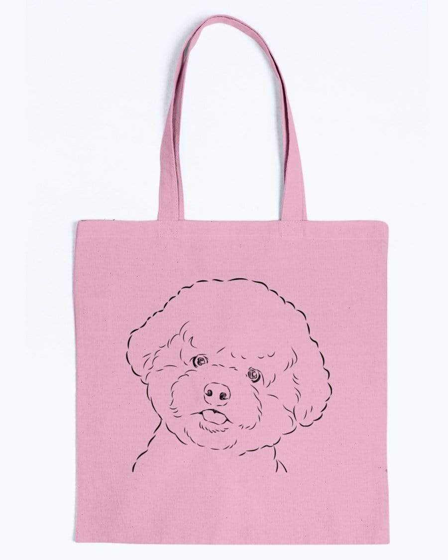 Bichon Frise Doodle Dogs Canvas Tote Bag Accessories Pink / M