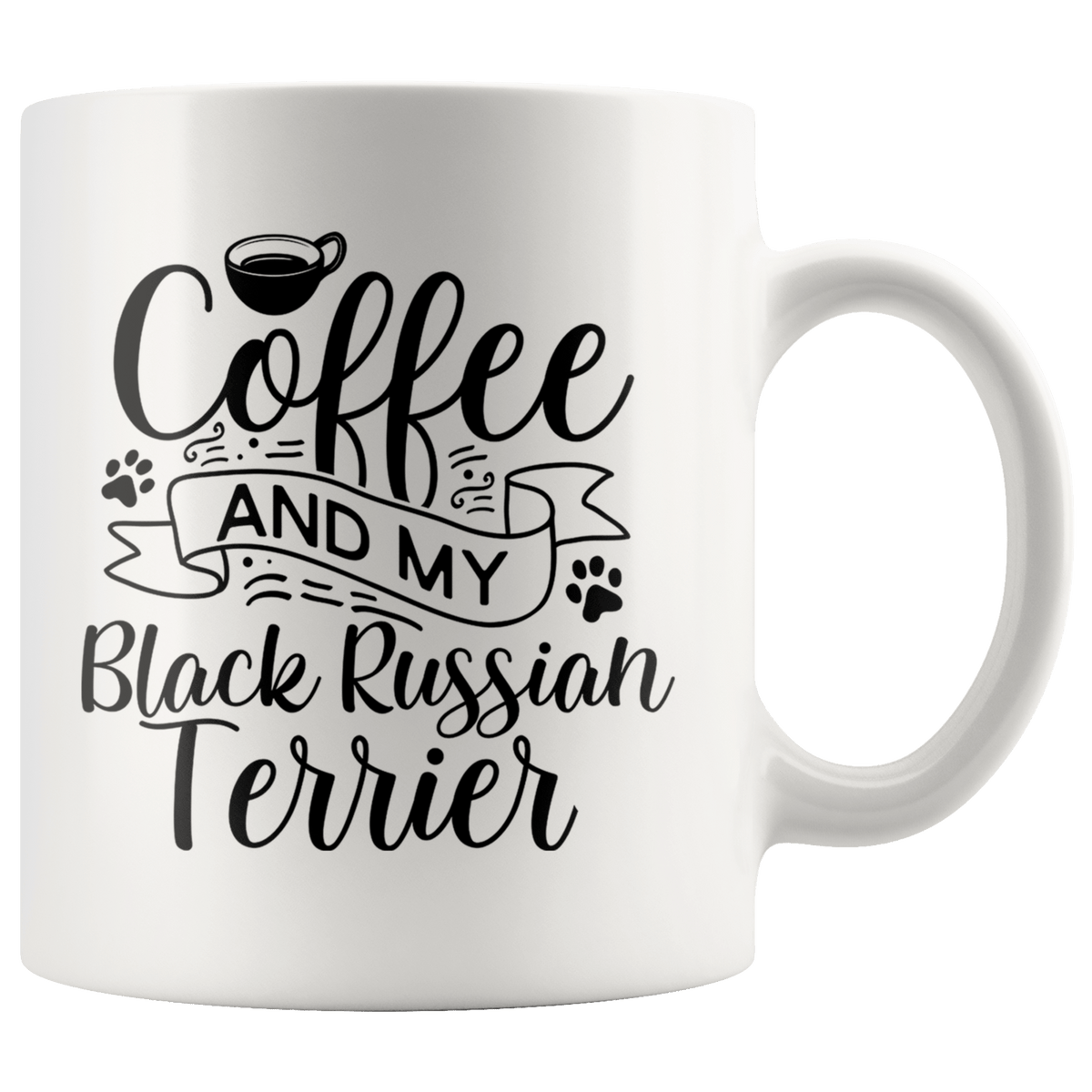 Black Russian Terrier Coffee and my Dog Coffee / Tea Ceramic Mug - 11oz / 15oz Drinkware 11oz Mug