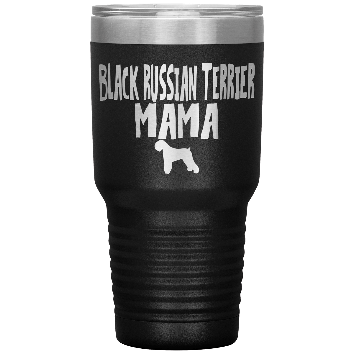 Black Russian Terrier Mama 30 Oz Vacuum Tumbler Tumblers Black