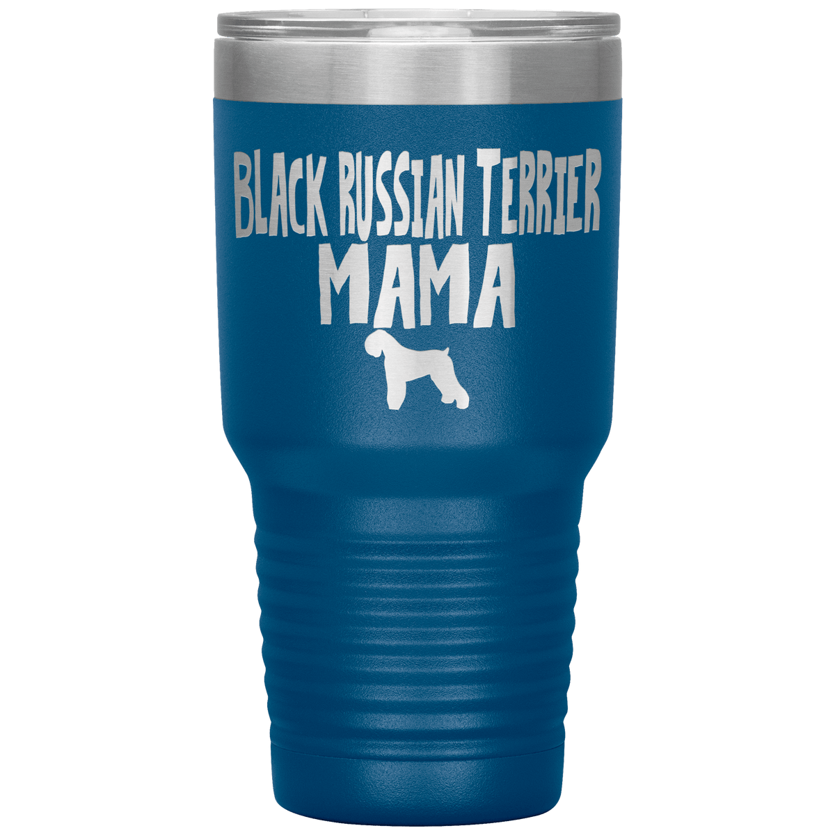Black Russian Terrier Mama 30 Oz Vacuum Tumbler Tumblers Blue
