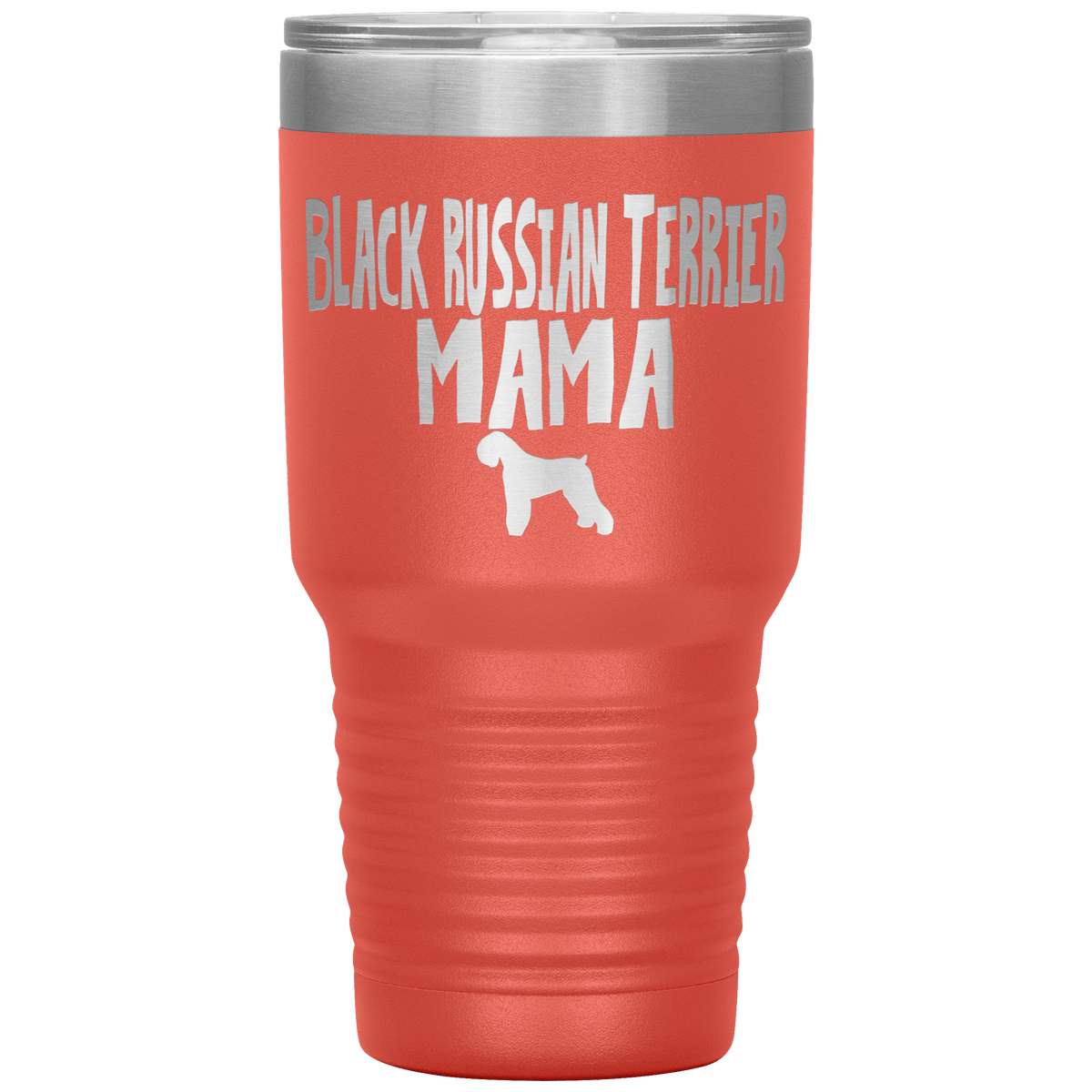 Black Russian Terrier Mama 30 Oz Vacuum Tumbler Tumblers Coral