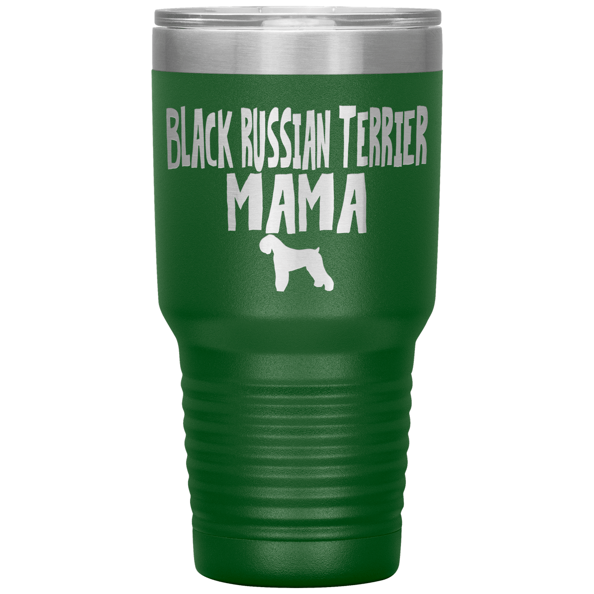 Black Russian Terrier Mama 30 Oz Vacuum Tumbler Tumblers Green