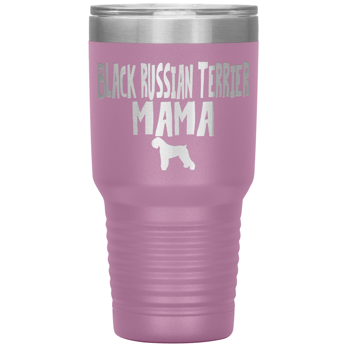 Black Russian Terrier Mama 30 Oz Vacuum Tumbler Tumblers Light Purple