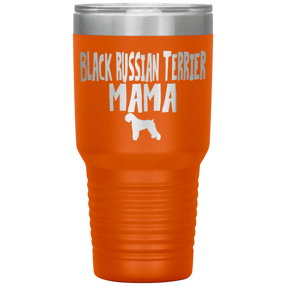 Black Russian Terrier Mama 30 Oz Vacuum Tumbler Tumblers Orange