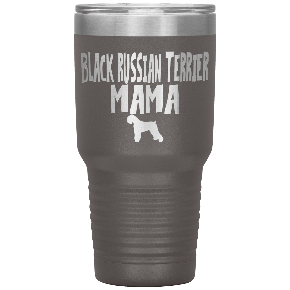 Black Russian Terrier Mama 30 Oz Vacuum Tumbler Tumblers Pewter