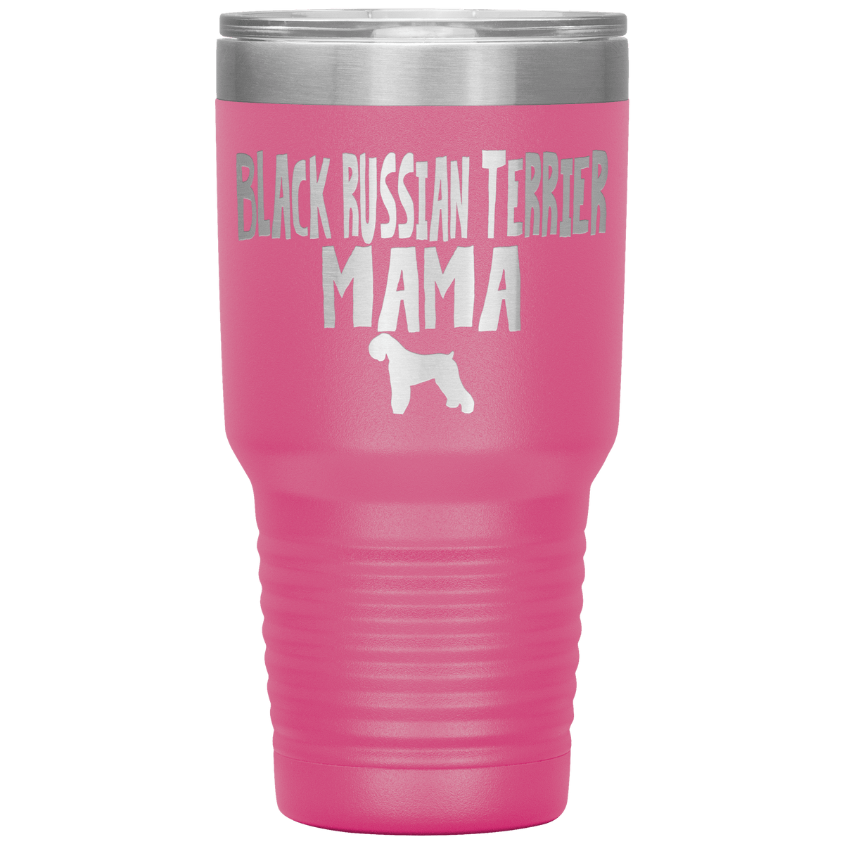 Black Russian Terrier Mama 30 Oz Vacuum Tumbler Tumblers Pink