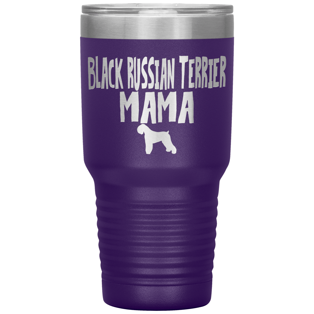 Black Russian Terrier Mama 30 Oz Vacuum Tumbler Tumblers Purple