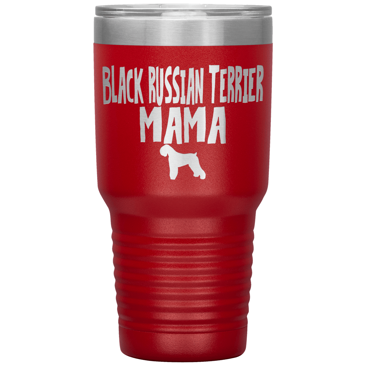 Black Russian Terrier Mama 30 Oz Vacuum Tumbler Tumblers Red