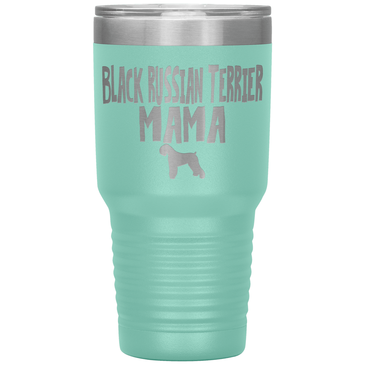 Black Russian Terrier Mama 30 Oz Vacuum Tumbler Tumblers Teal