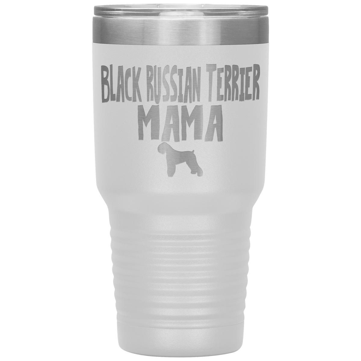 Black Russian Terrier Mama 30 Oz Vacuum Tumbler Tumblers White