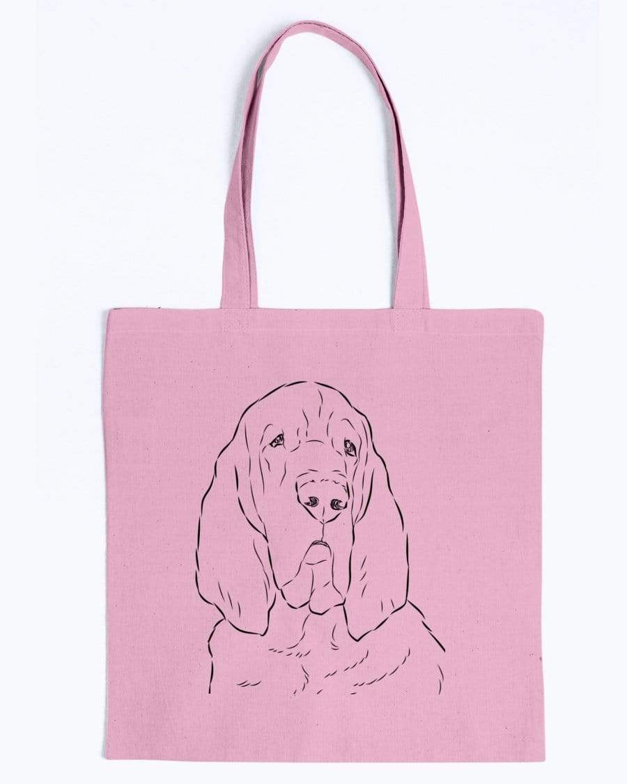 Bloodhound Doodle Dogs Canvas Tote Bag Accessories Pink / M