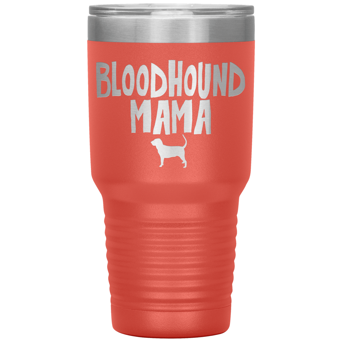 Bloodhound Mama 30 Oz Vacuum Tumbler Tumblers Coral
