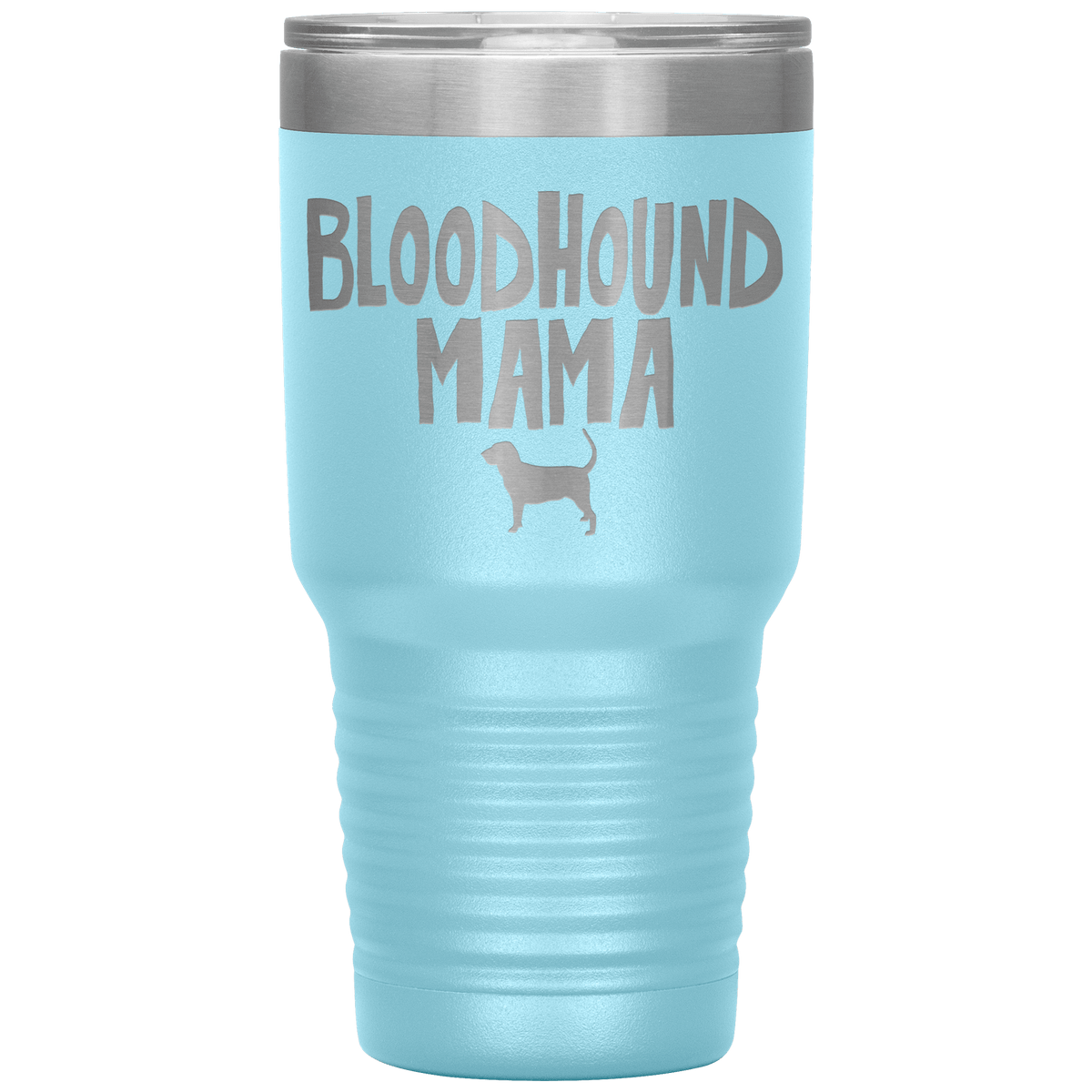 Bloodhound Mama 30 Oz Vacuum Tumbler Tumblers Light Blue
