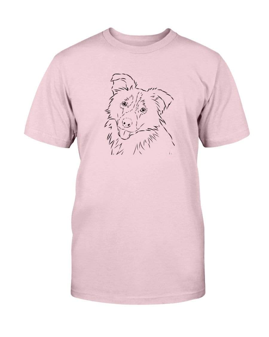 Border Collie Doodle Doggies Super Soft Unisex T-Shirt Shirts Pink / S