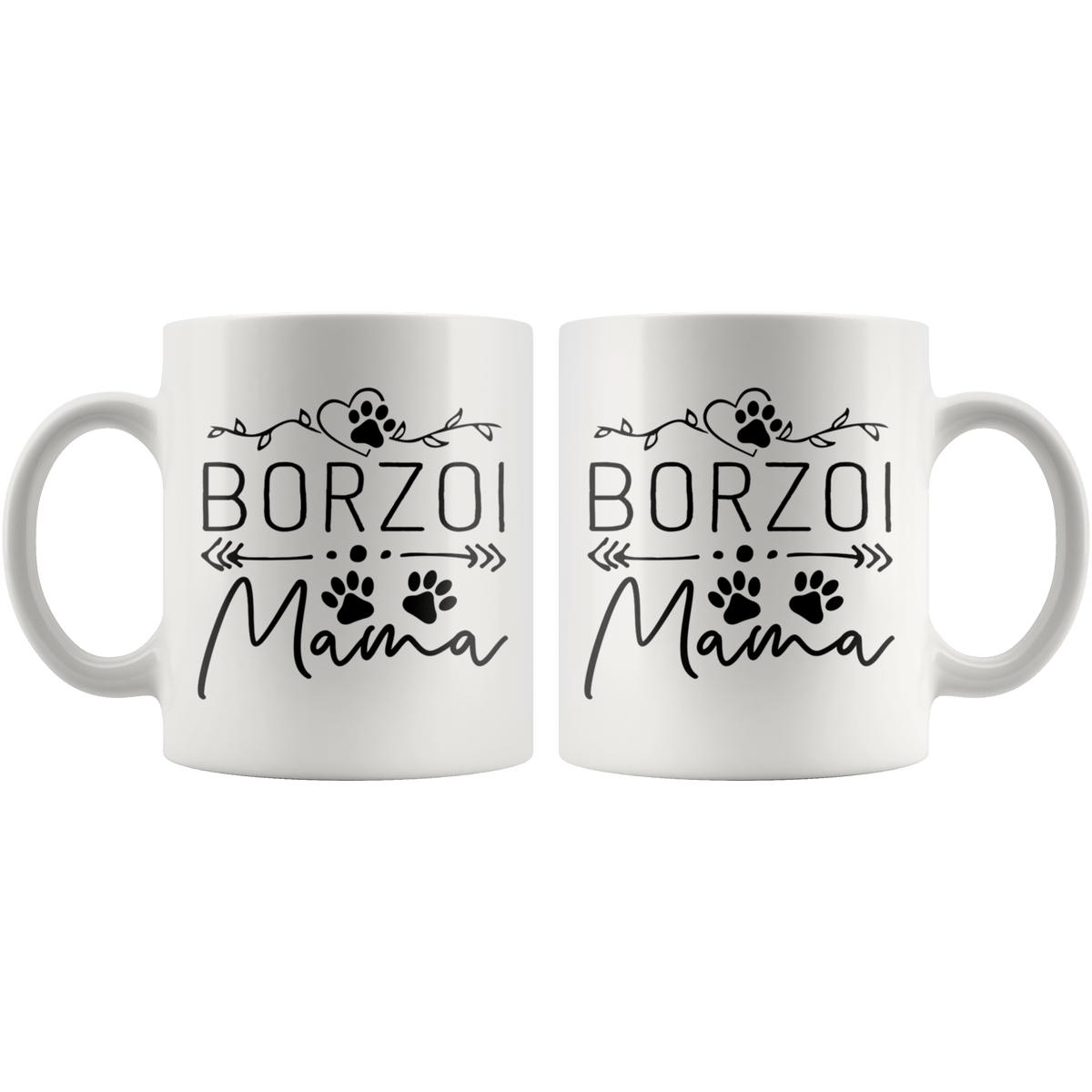 Borzoi Dog Mama Coffee / Tea Ceramic Mug - 11oz / 15oz Drinkware
