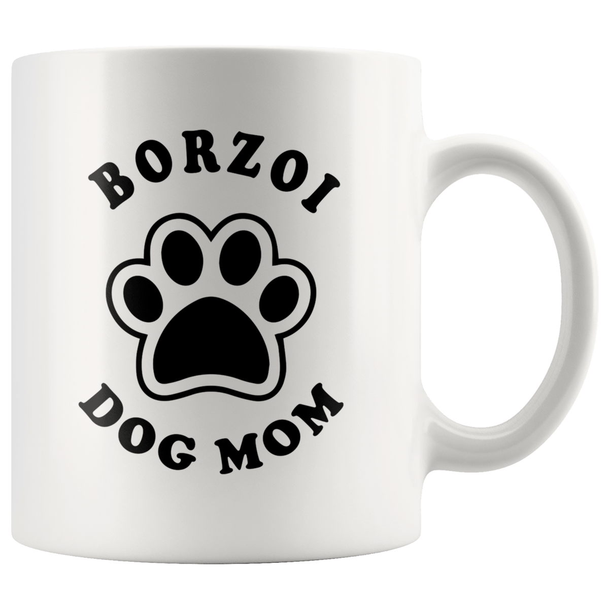 Borzoi Dog Mom Coffee / Tea Ceramic Mug - 11oz / 15oz Drinkware 11oz Mug