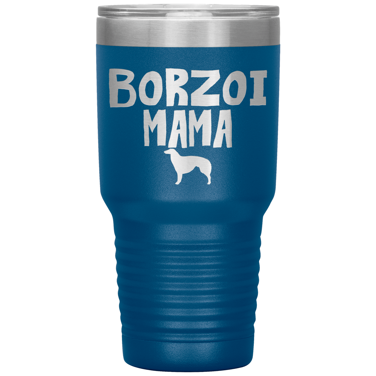 Borzoi Mama 30 Oz Vacuum Tumbler Tumblers Blue