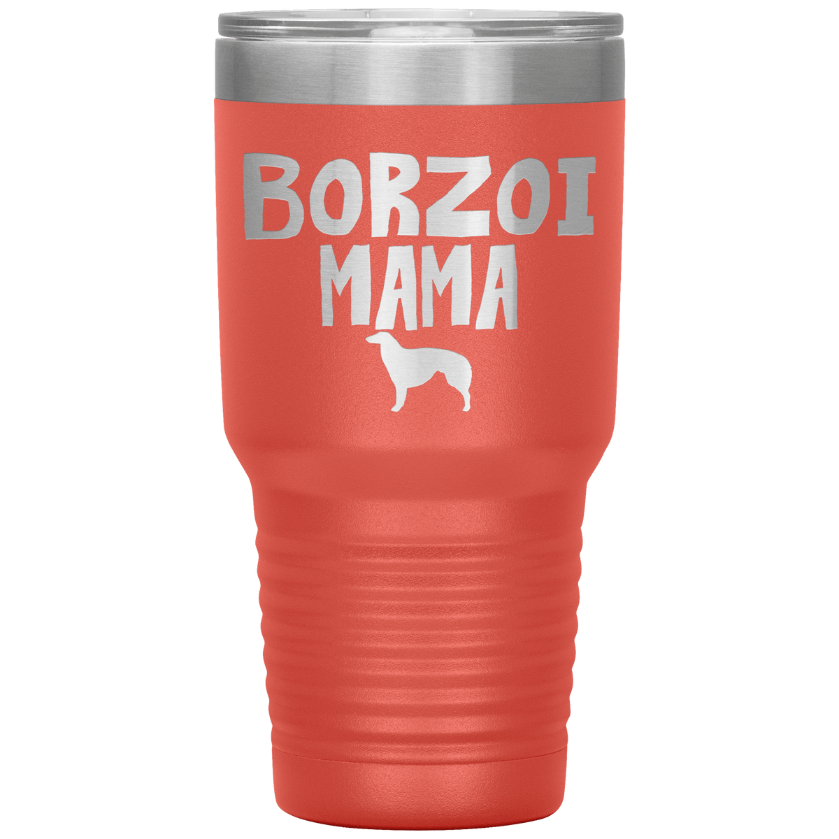 Borzoi Mama 30 Oz Vacuum Tumbler Tumblers Coral