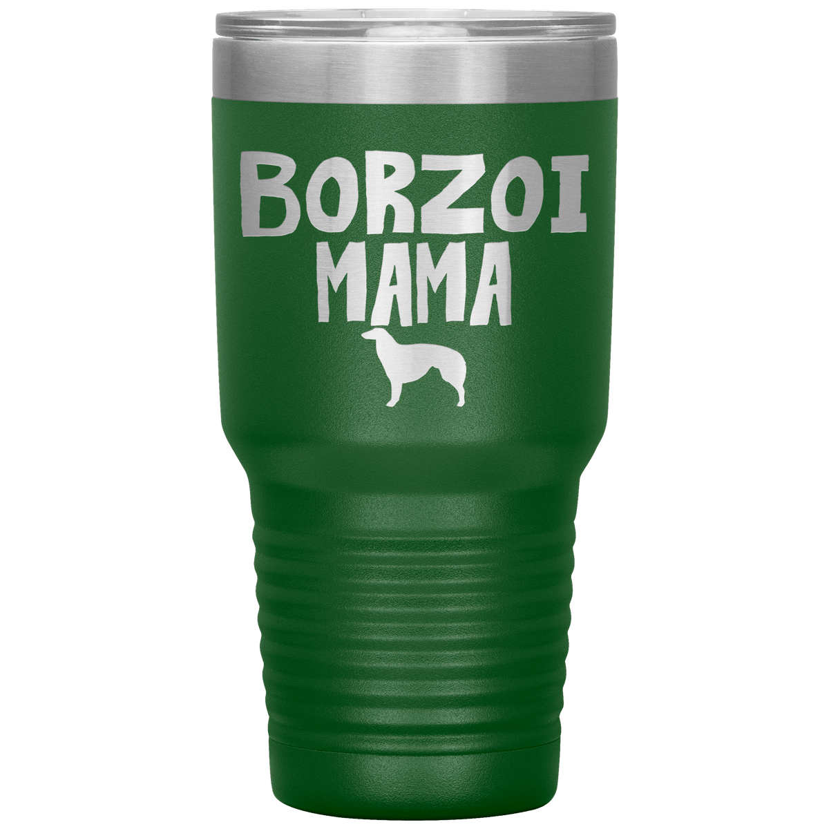 Borzoi Mama 30 Oz Vacuum Tumbler Tumblers Green