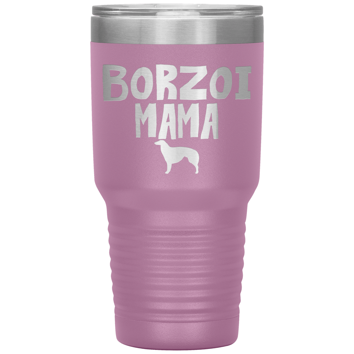 Borzoi Mama 30 Oz Vacuum Tumbler Tumblers Light Purple