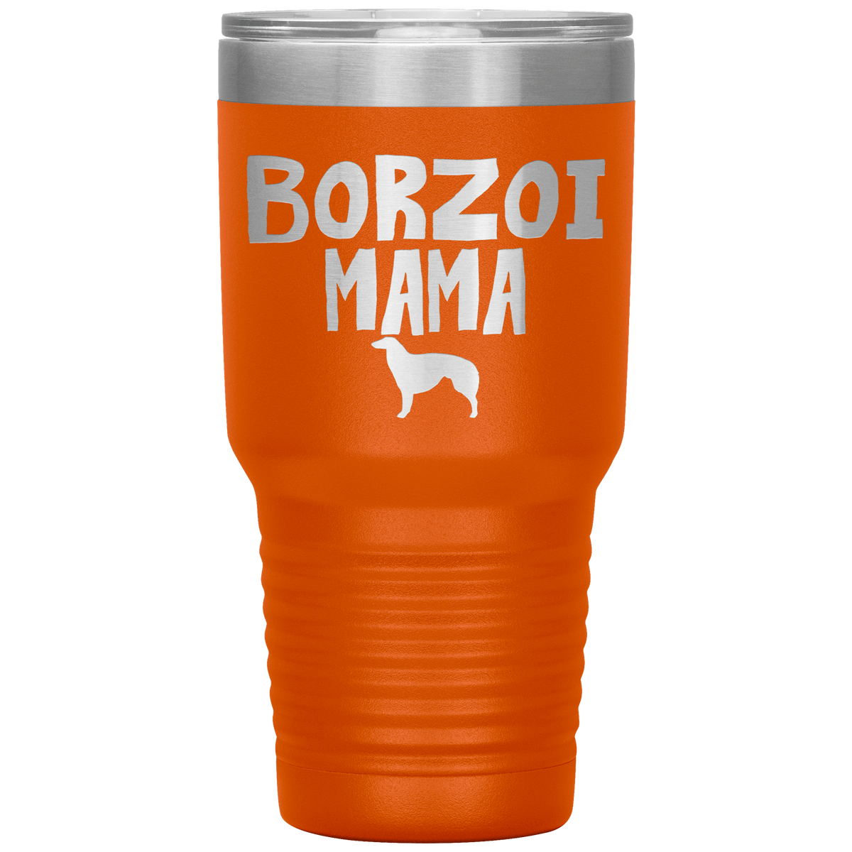 Borzoi Mama 30 Oz Vacuum Tumbler Tumblers Orange