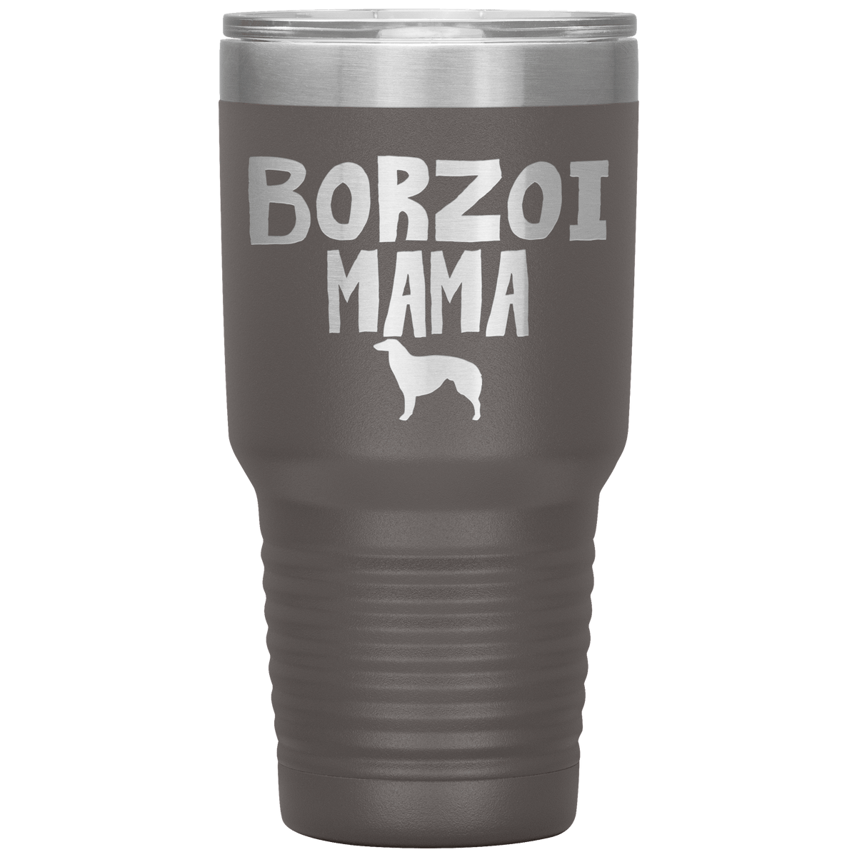 Borzoi Mama 30 Oz Vacuum Tumbler Tumblers Pewter