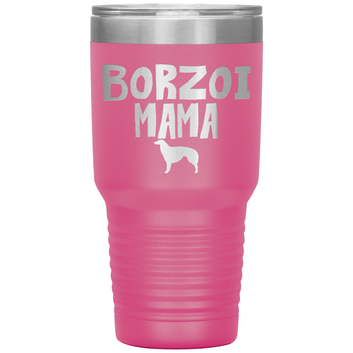 Borzoi Mama 30 Oz Vacuum Tumbler Tumblers Pink