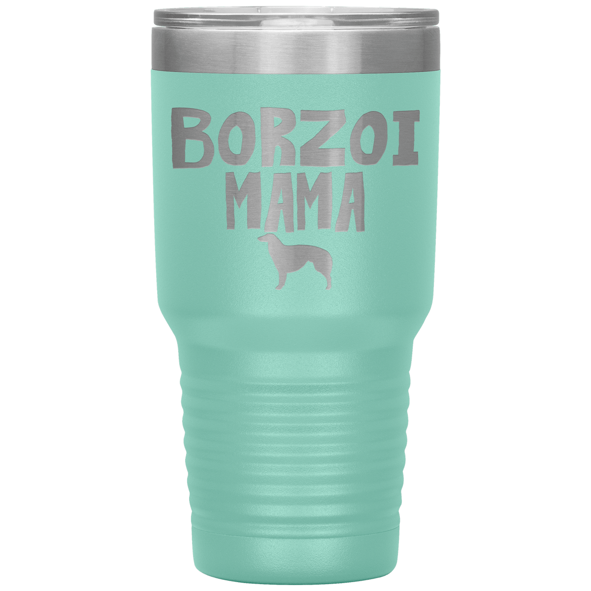 Borzoi Mama 30 Oz Vacuum Tumbler Tumblers Teal