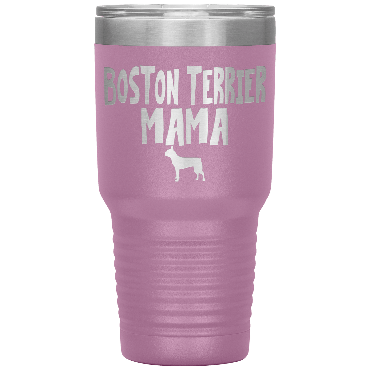 Boston Terrier Mama 30 Oz Vacuum Tumbler Tumblers Light Purple