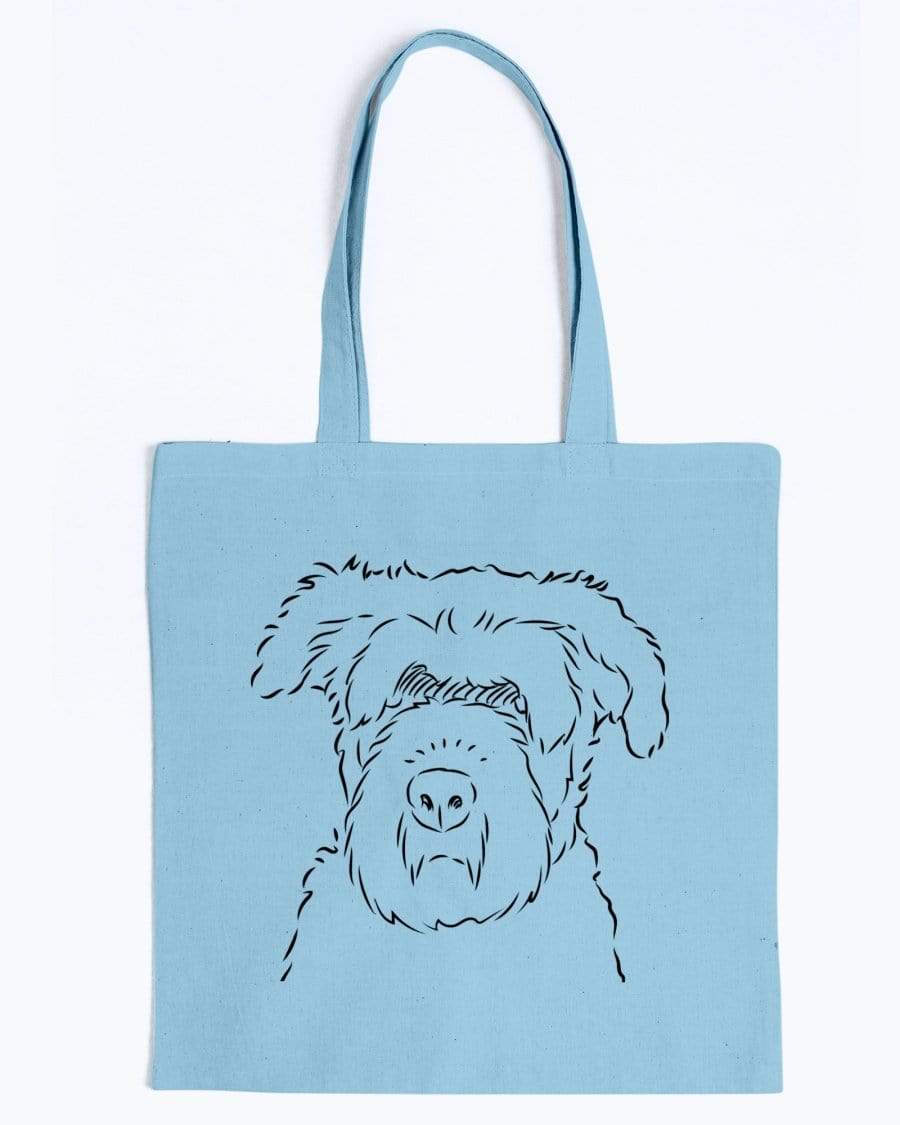 Bouvier des Flandres Doodle Dogs Canvas Tote Bag Accessories Light Blue / M