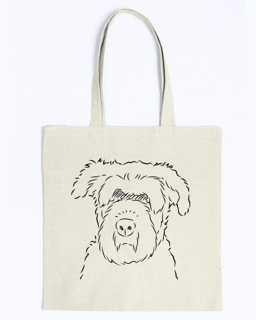 Bouvier des Flandres Doodle Dogs Canvas Tote Bag Accessories Natural / M