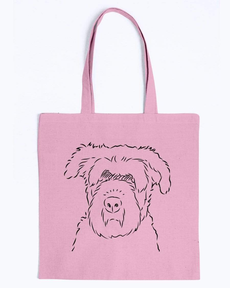 Bouvier des Flandres Doodle Dogs Canvas Tote Bag Accessories Pink / M