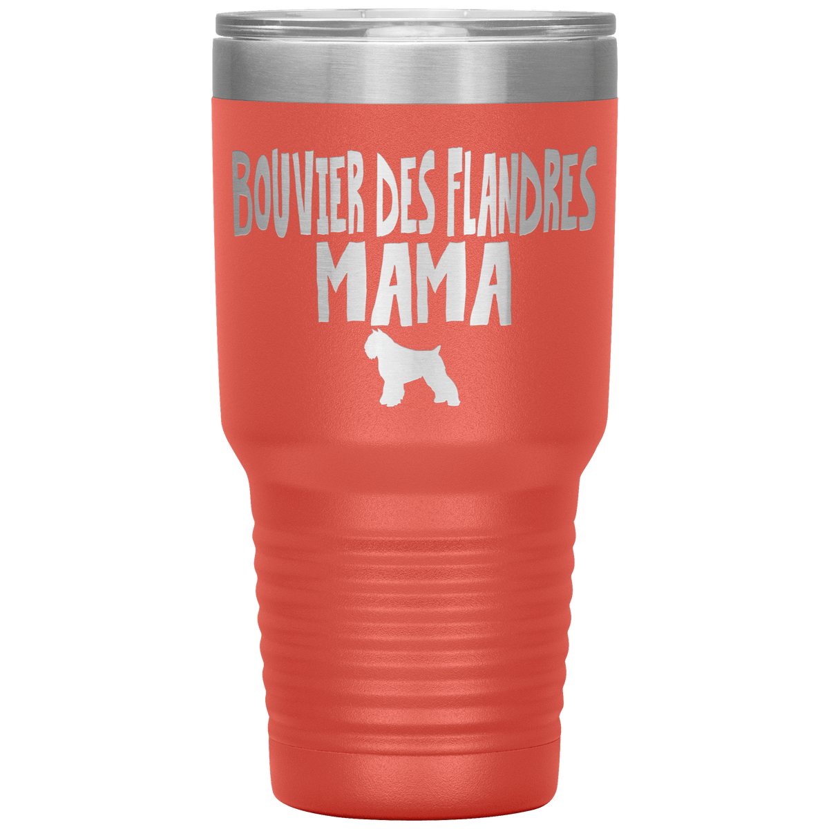 Bouvier des Flandres Mama 30 Oz Vacuum Tumbler Tumblers Coral