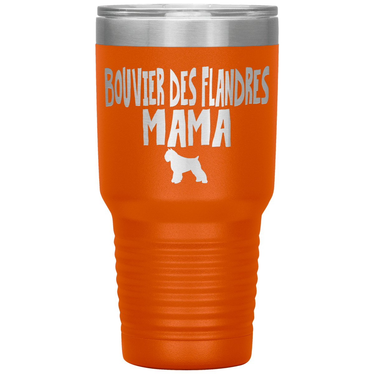 Bouvier des Flandres Mama 30 Oz Vacuum Tumbler Tumblers Orange